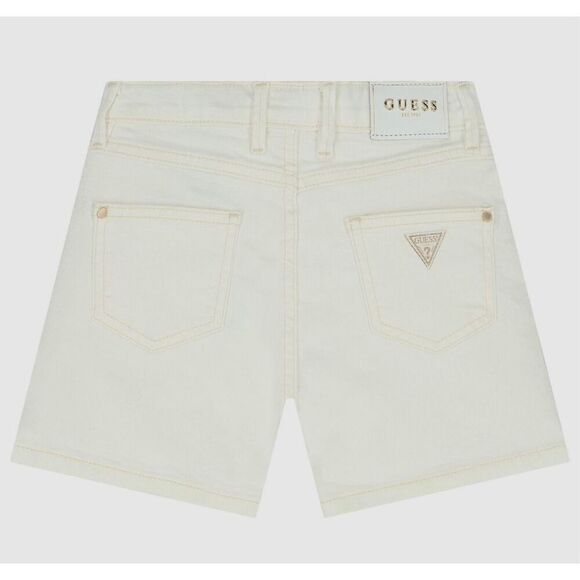 GUESS KIDS - NWT - Girls Sz 7 - White Denim Shorts with Sparkly Rhinestones - Picture 11 of 15